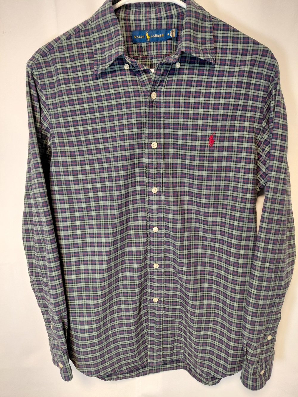 Ralph Lauren Green & Purple Plaid Long-Sleeve Button-Down Shirt